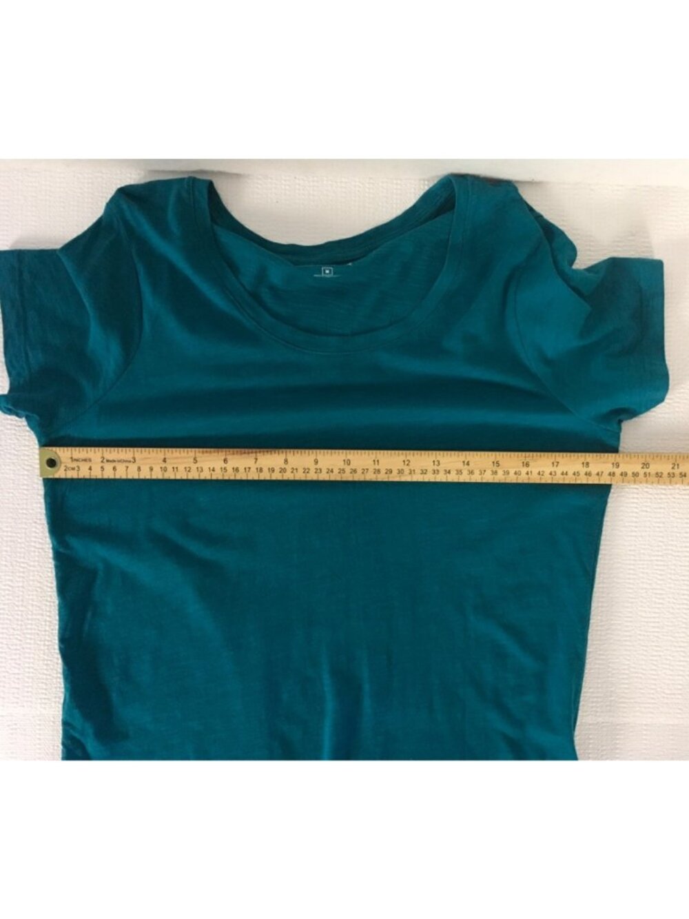 Eddie Bauer T shirt Women Size M Blue Scoop Neckline Short Sleeves Cotton Modal - Picture 8 of 13